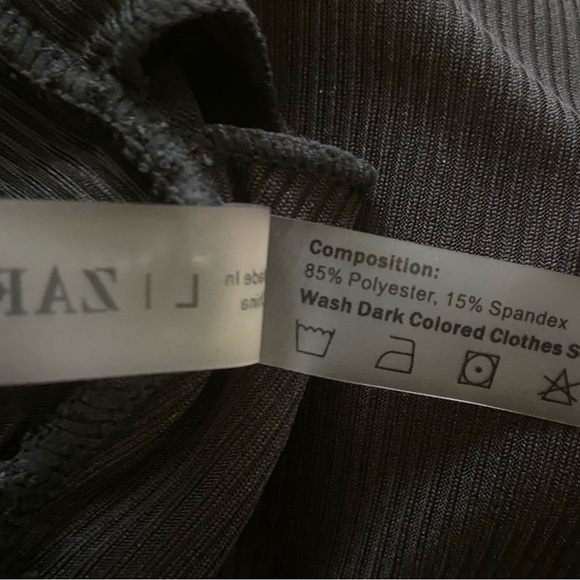 Zaful Bikini Top Women’s Large US 8 Black Ribbed Removable Padding Swimwear - Picture 3 of 7